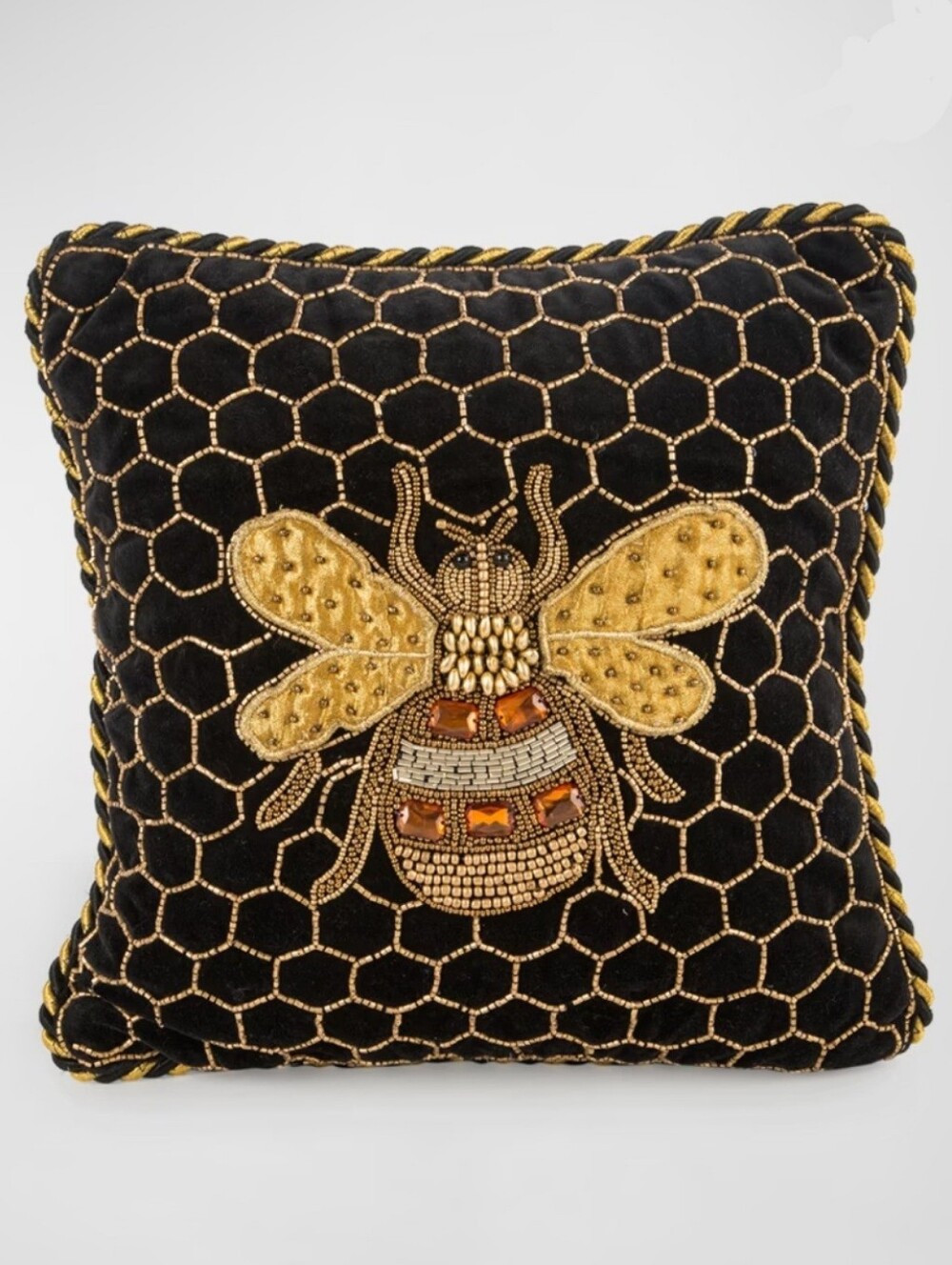 MacKenzie-Childs Queen Bee Accent Pillow